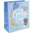 BABY BOY ANIMALS LARGE GIFT BAG 6S