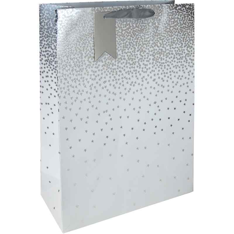 WHITE OMBRE XLG GIFT BAG 6S