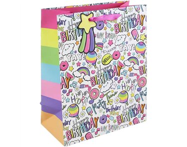 GIRLY TEXT LARGE GIFT BAG 6S