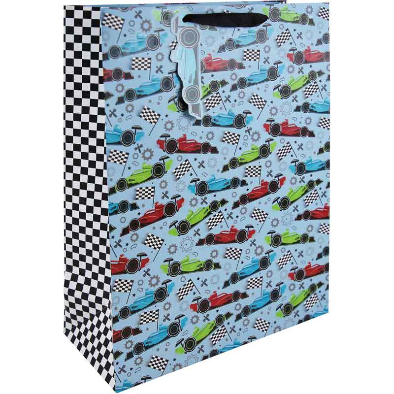 RACE CAR XLG GIFT BAG 6S