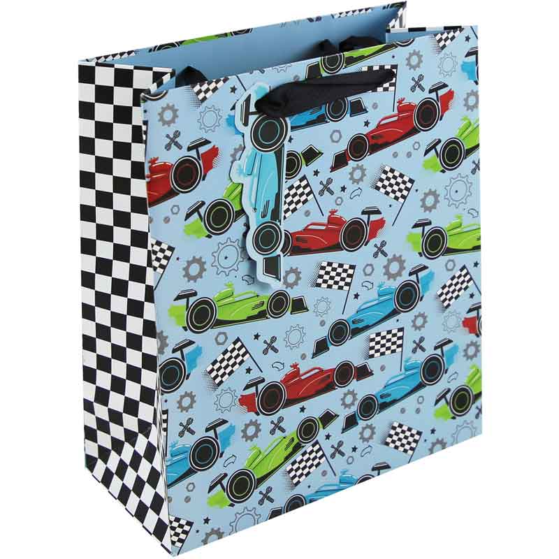 RACE CAR MEDIUM GIFT BAG 6S