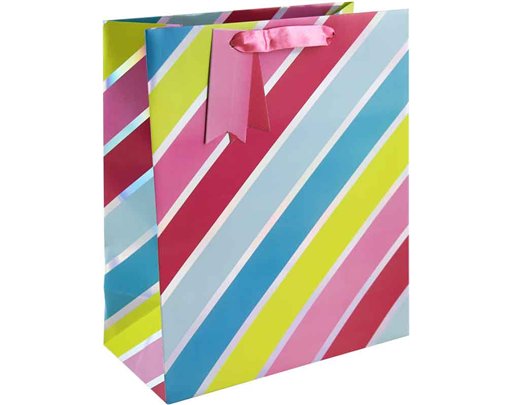 HOLO STRIPES LARGE GIFT BAG 6S
