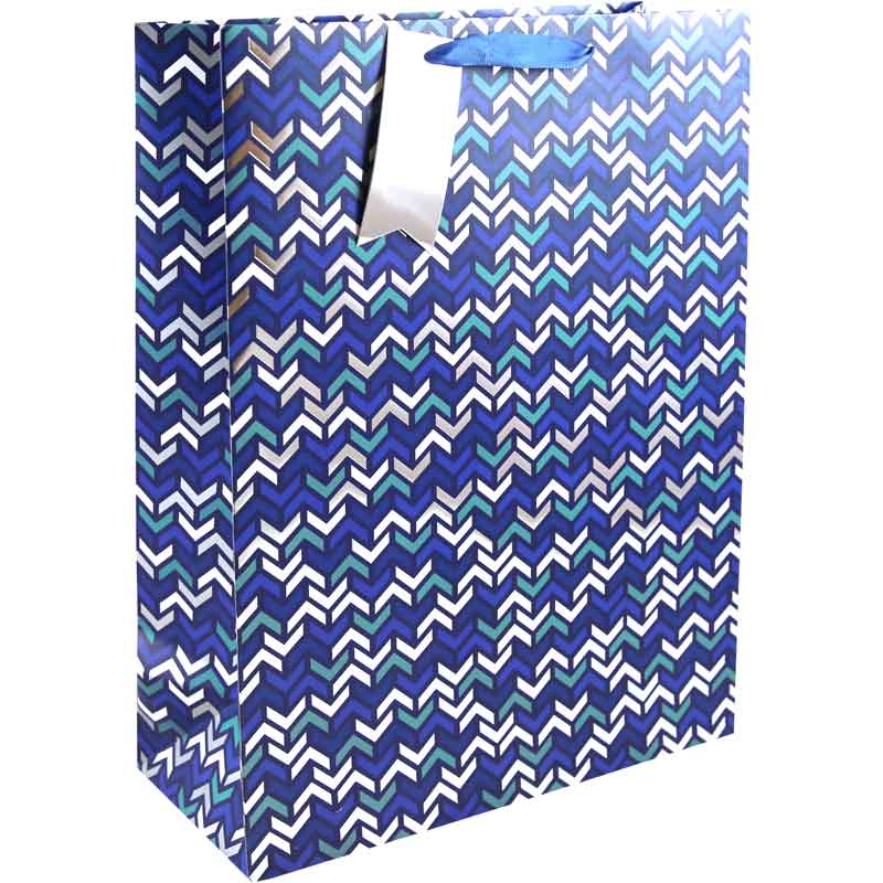 MODERN CHEVRON XLG GIFT BAG 6S