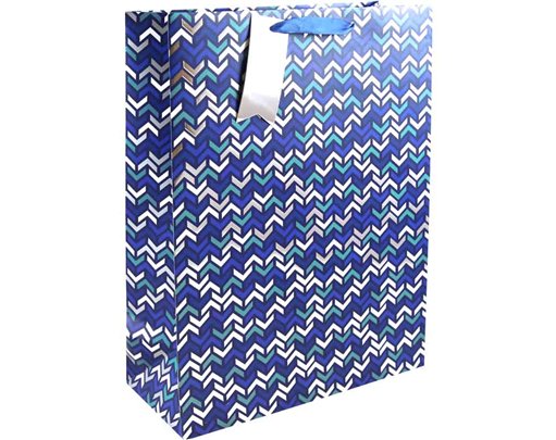 MODERN CHEVRON XLG GIFT BAG 6S