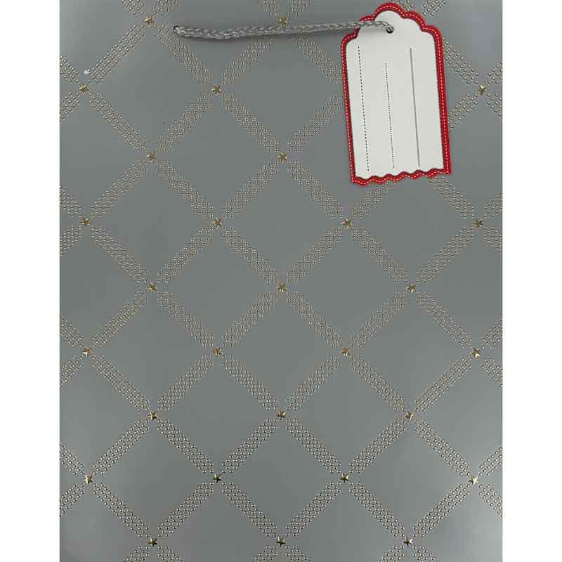SILVER EMBOSSED LARGE GIFT BAG 6S