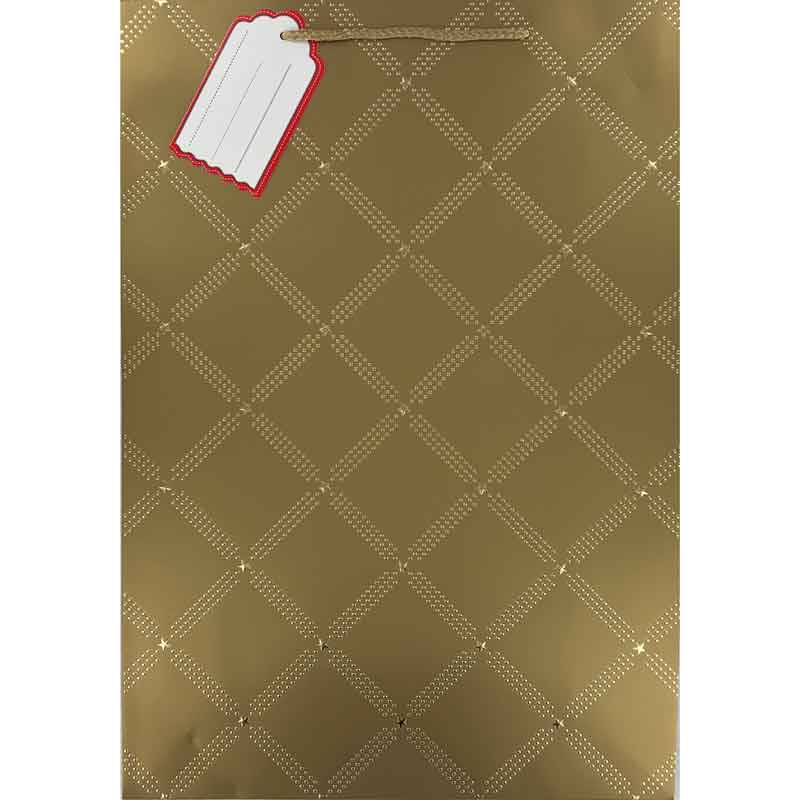 GOLD EMBOSSED XLG GIFT BAG 6S