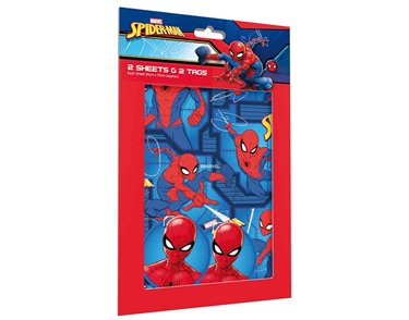 SPIDERMAN GIFTWRAP AND TAGS