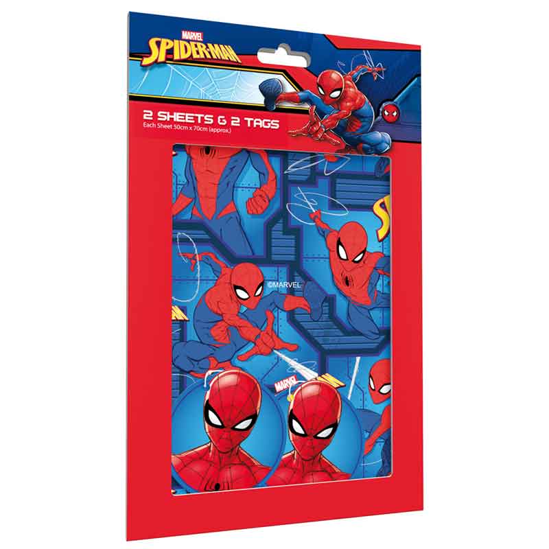 SPIDERMAN GIFTWRAP AND TAGS