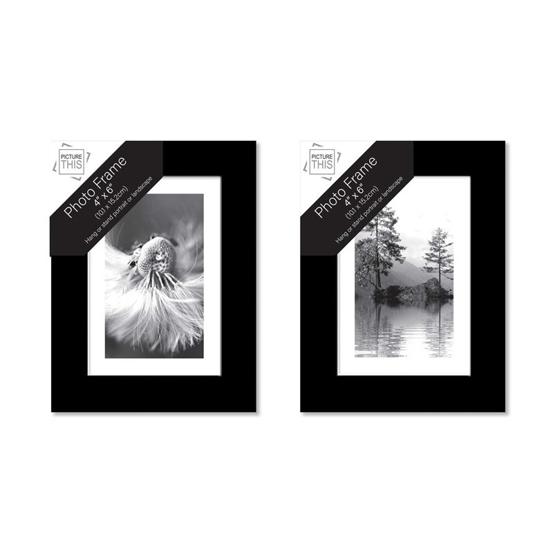 4x6in BLACK PHOTO FRAME