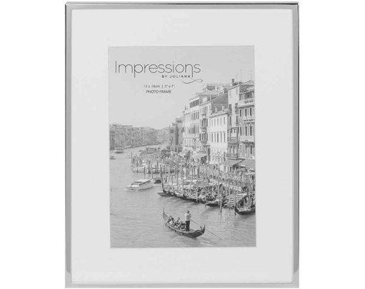 5x7in SILVERPLATED PHOTO FRAME WHITE BORDER