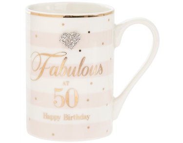 MAD DOTS 50TH BIRTHDAY MUG