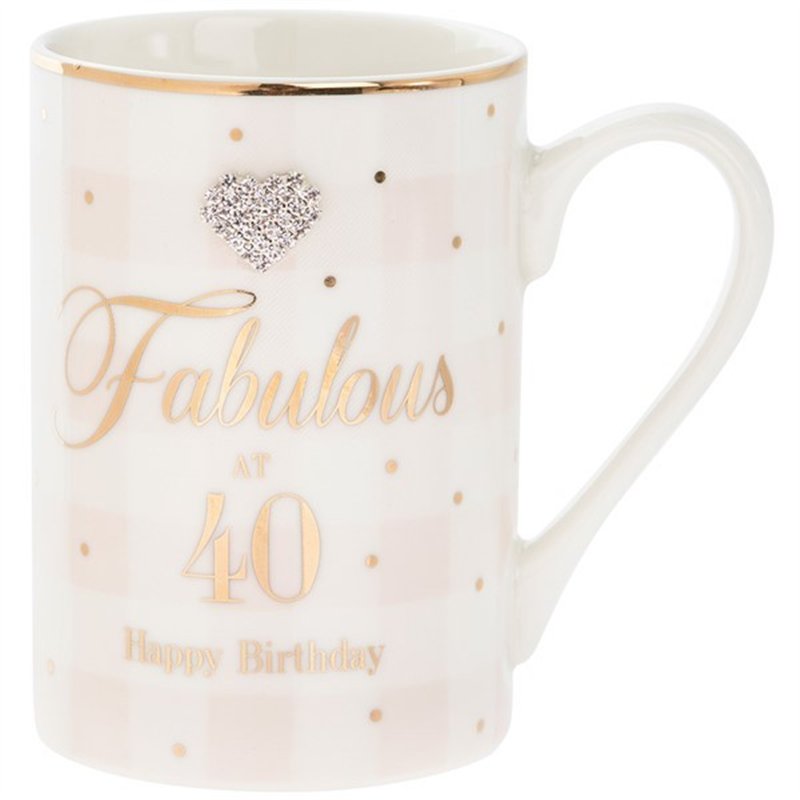 MAD DOTS 40TH BIRTHDAY MUG