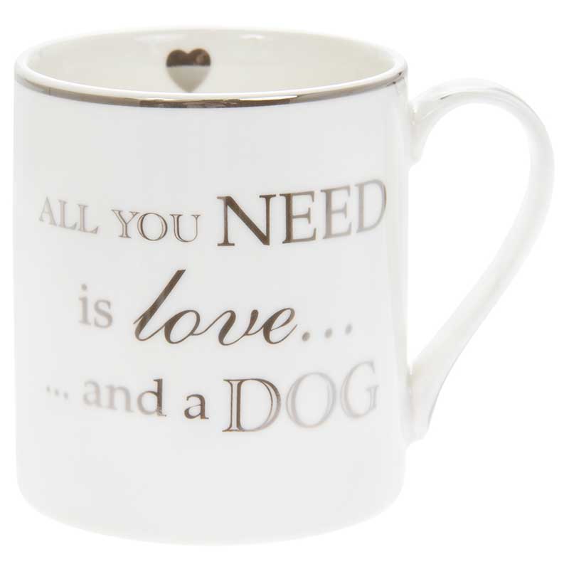 LOVE AND A DOG MUG