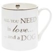 LOVE AND A DOG MUG