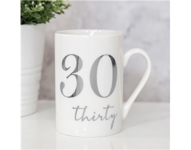 30th BONE CHINA WITH SILVER FOIL