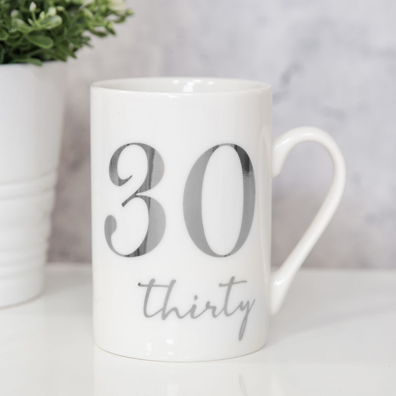 30th BONE CHINA WITH SILVER FOIL