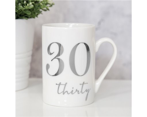 30th BONE CHINA WITH SILVER FOIL