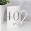 40TH BONE CHINA WITH SILVER FOIL