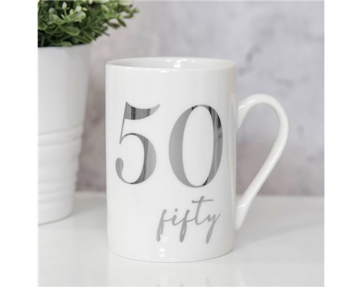 50TH BONE CHINA WITH SILVER FOIL