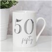 50TH BONE CHINA WITH SILVER FOIL
