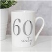 60TH BONE CHINA WITH SILVER FOIL
