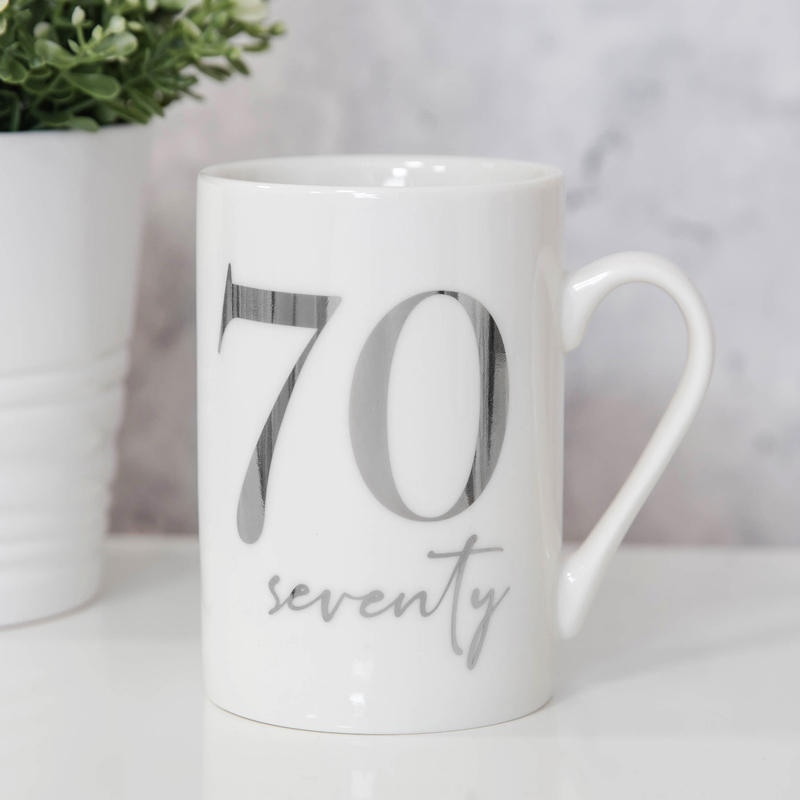 70TH BONE CHINA WITH SILVER FOIL