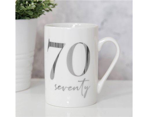 70TH BONE CHINA WITH SILVER FOIL