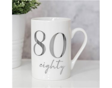 80TH BONE CHINA WITH SILVER FOIL