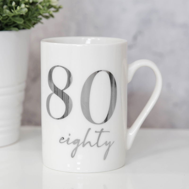 80TH BONE CHINA WITH SILVER FOIL