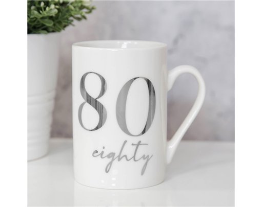 80TH BONE CHINA WITH SILVER FOIL