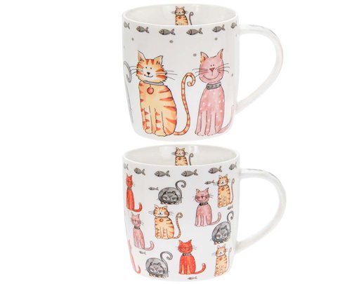 2ASST FAITHFUL FRIENDS CAT MUG