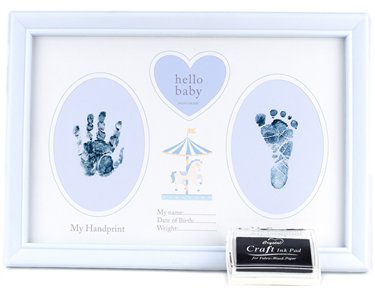 BABY BOY HAND AND FOOT PRINT FRAME