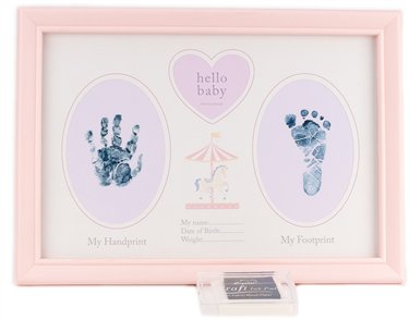BABY GIRL HAND AND FOOT PRINT FRAME