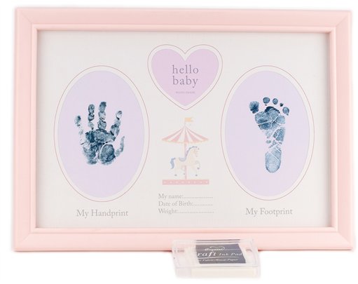 BABY GIRL HAND AND FOOT PRINT FRAME