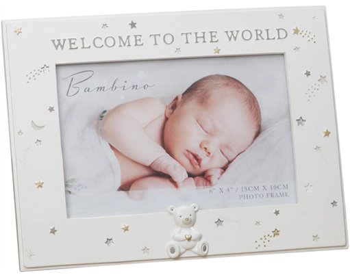 6x4in RESIN WELCOME TO THE WORLD PHOTO FRAME
