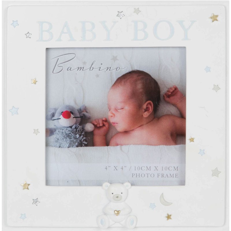 4x4in BAMBINO RESIN BABY BOY PHOTO FRAME