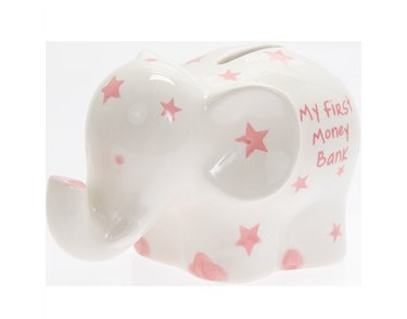 MY FIRST ELEPHANT BANK PINK