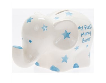 MY FIRST ELEPHANT BANK BLUE