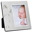 3x4in HELLO BABY SILVERPLATED FRAME WITH STORK ICON