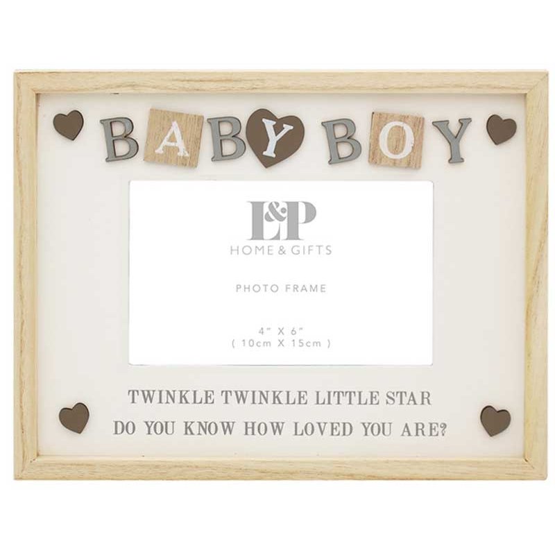 4x6in BABY BOY SENTIMENTS FRAME