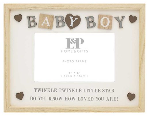 4x6in BABY BOY SENTIMENTS FRAME