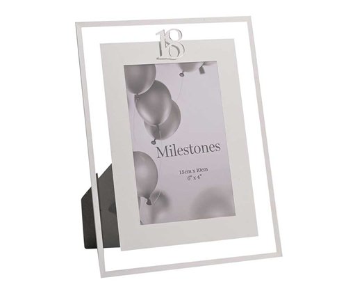 4x6in MILESTONES 18 MIRROR BORDER FRAME