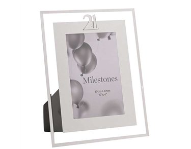 4x6in MILESTONES 21 MIRROR BORDER FRAME