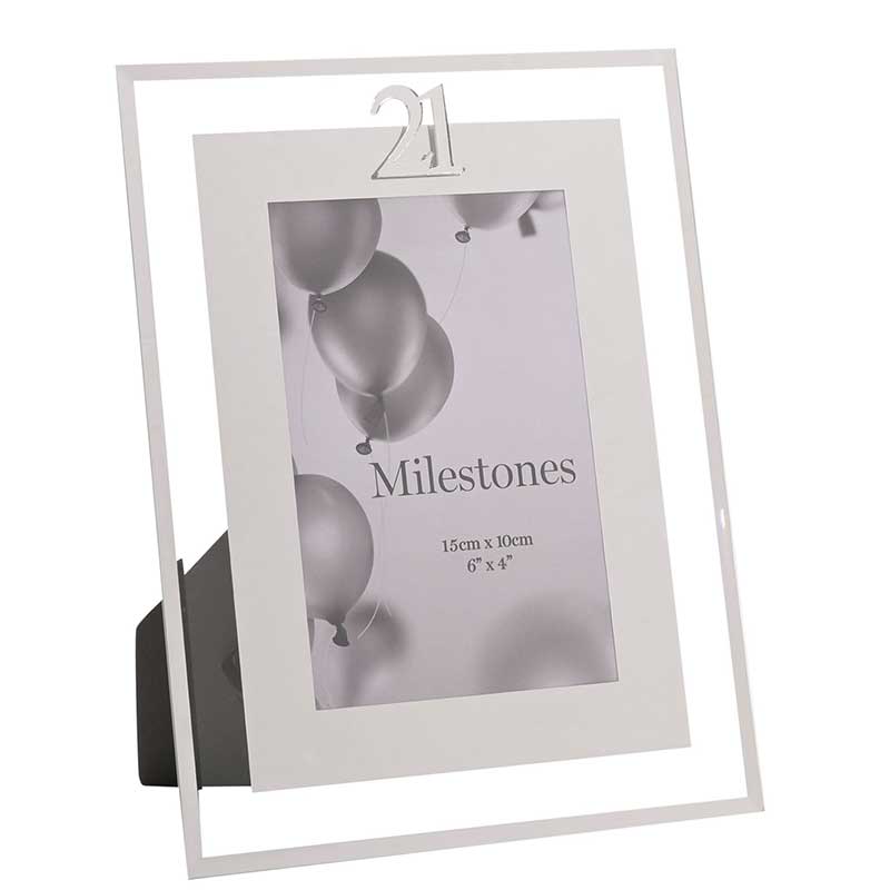 4x6in MILESTONES 21 MIRROR BORDER FRAME