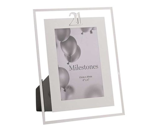 4x6in MILESTONES 21 MIRROR BORDER FRAME