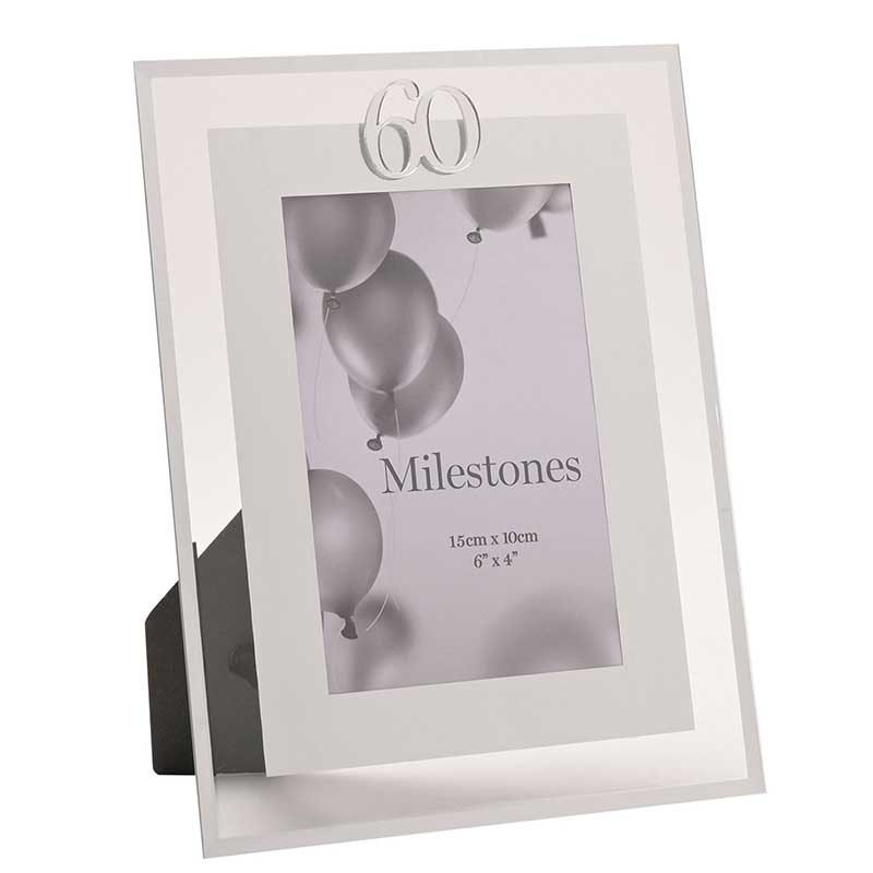 4x6in MILESTONES 60 MIRROR BORDER FRAME