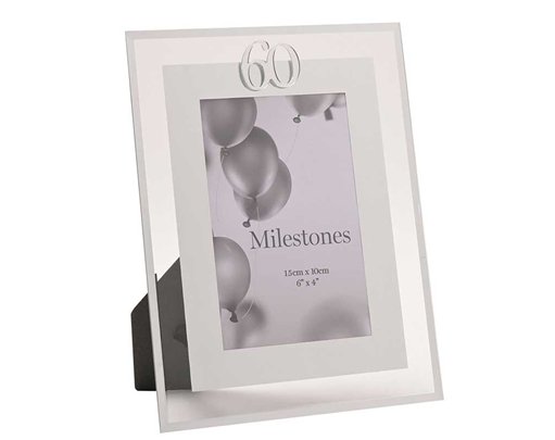 4x6in MILESTONES 60 MIRROR BORDER FRAME