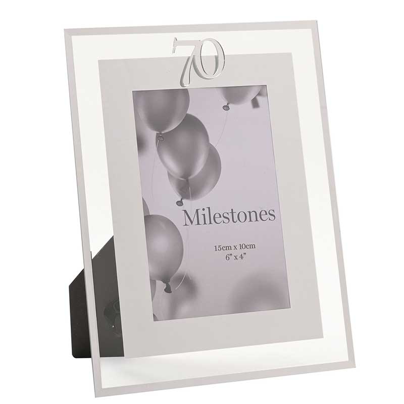 4x6in MILESTONES 70 MIRROR BORDER FRAME