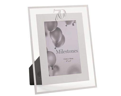 4x6in MILESTONES 70 MIRROR BORDER FRAME