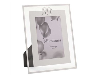 4x6in MILESTONES 80 MIRROR BORDER FRAME